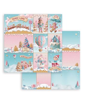 Stamperia Candy Christmas 12x12 Inch Paper Sheet Cards (10 pcs) (SBB1083) Stamperia Candy Christmas 12x12 Inch Paper Sheet Cards (10 pcs) (SBB1083)