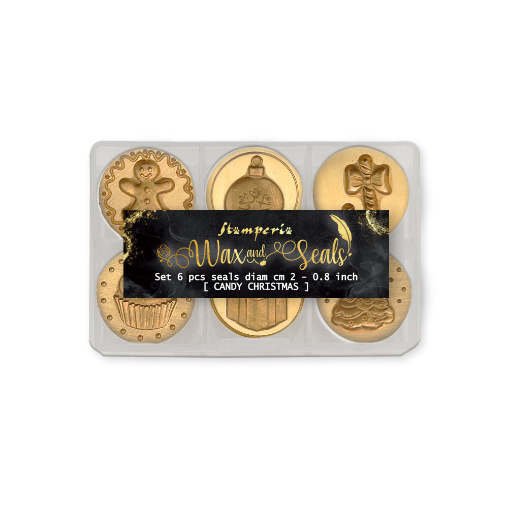 Stamperia Candy Christmas Wax and Seals (6 seals) (WAXSL09) Stamperia Candy Christmas Wax and Seals (6 seals) (WAXSL09)