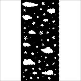 Stamperia Candy Christmas Thick Stencil 12x25cm Clouds (KSTDL124)
