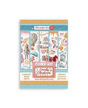 Stamperia Candy Christmas A5 Washi Pad (8pcs) (SBW22)