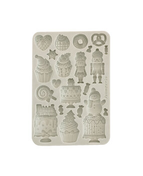 Stamperia Candy Christmas A5 Silicon Mould Cakes (KACMA584)