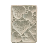 Stamperia Alice in Christmas A5 Silicon Mould Simple Hearts (KACMA562)