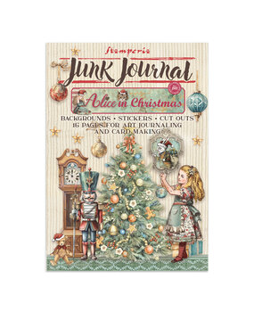 Stamperia Alice in Christmas Junk Journal Backgrounds, Stickers, Cut-Outs (SBJK03)