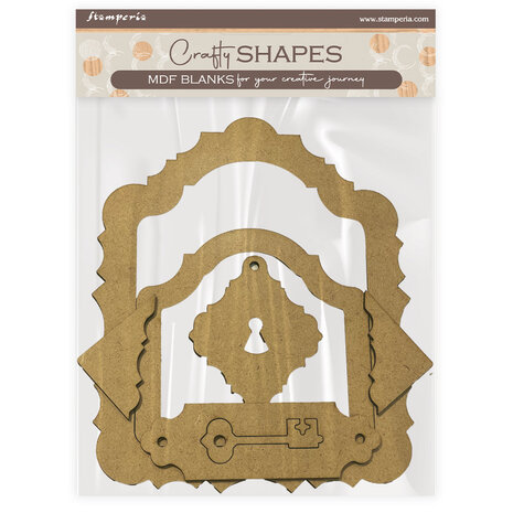 Stamperia Alice in Christmas MDF Crafty Shapes Blanks Frame and Key (8pcs) (KLSM63) Stamperia Alice in Christmas MDF Crafty Shapes Blanks Frame and Key (8pcs) (KLSM63)