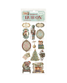 Stamperia Alice in Christmas Rub-on 4x8,5 Inch Soldiers (DFLRB183)