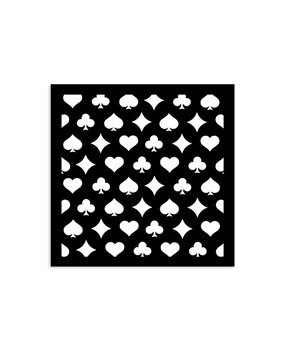 Stamperia Alice in Christmas Thick Stencil 12x12cm Poker Cards (KSTDS55)