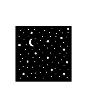 Stamperia Alice in Christmas Thick Stencil 12x12cm Stars and Moon (KSTDS57)