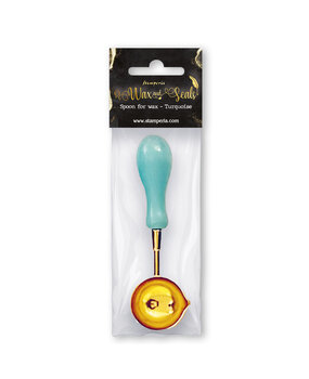 Stamperia Spoon for Wax Turquoise Wax and Seals (WAX07)