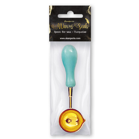 Stamperia Spoon for Wax Turquoise Wax and Seals (WAX07)