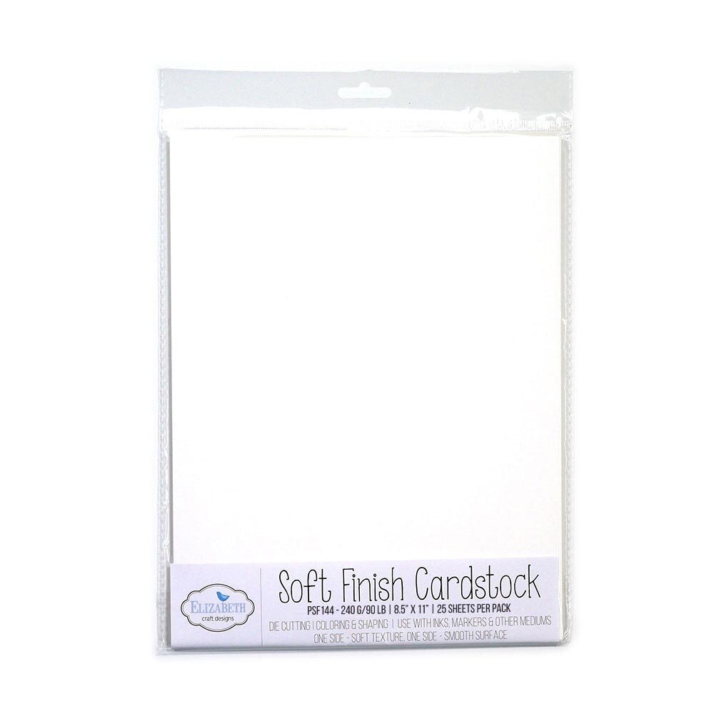 Elizabeth Craft Designs Soft Finish 8.5x11 Inch Cardstock 240gr (25pcs) (PSF144) Elizabeth Craft Designs Soft Finish 8.5x11 Inch Cardstock 240gr (25pcs) (PSF144)