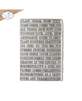 Elizabeth Craft Designs In the Garden Stamps Journal Phrases 5 (CS416) Elizabeth Craft Designs In the Garden Stamps Journal Phrases 5 (CS416)