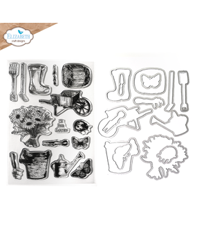 Elizabeth Craft Designs In the Garden Stamp and Die Set Garden of Love (CSD413)