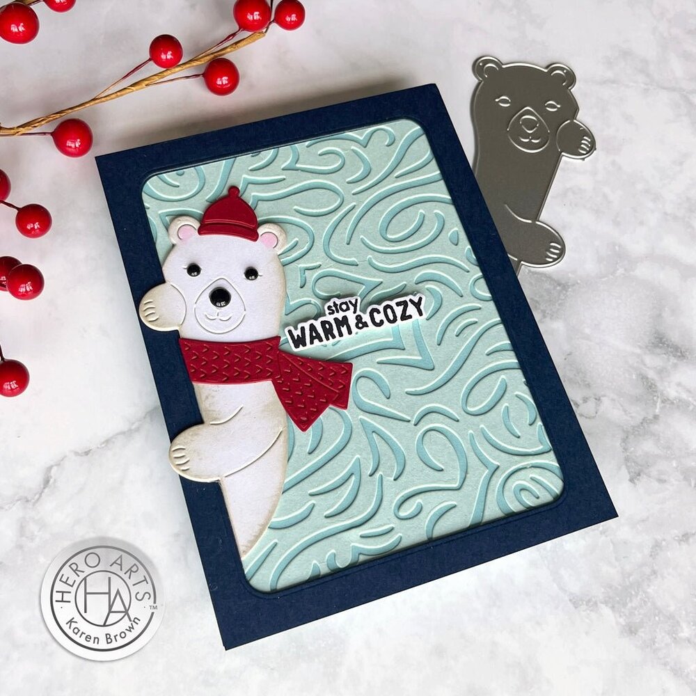 Hero Arts Peeking Winter Bear Fancy Dies (DF211) Hero Arts Peeking Winter Bear Fancy Dies (DF211)