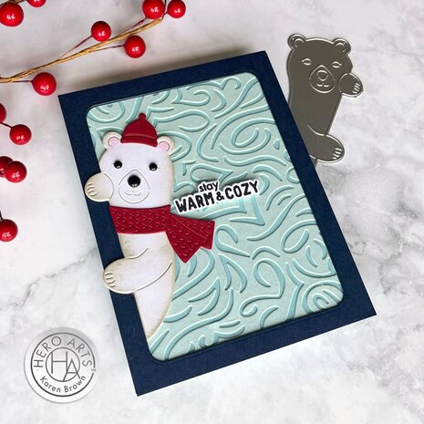Hero Arts Peeking Winter Bear Fancy Dies (DF211) Hero Arts Peeking Winter Bear Fancy Dies (DF211)