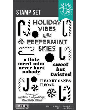 Hero Arts Candy Cane Season Clear Stamps A Little Merri-Mint (CM812)