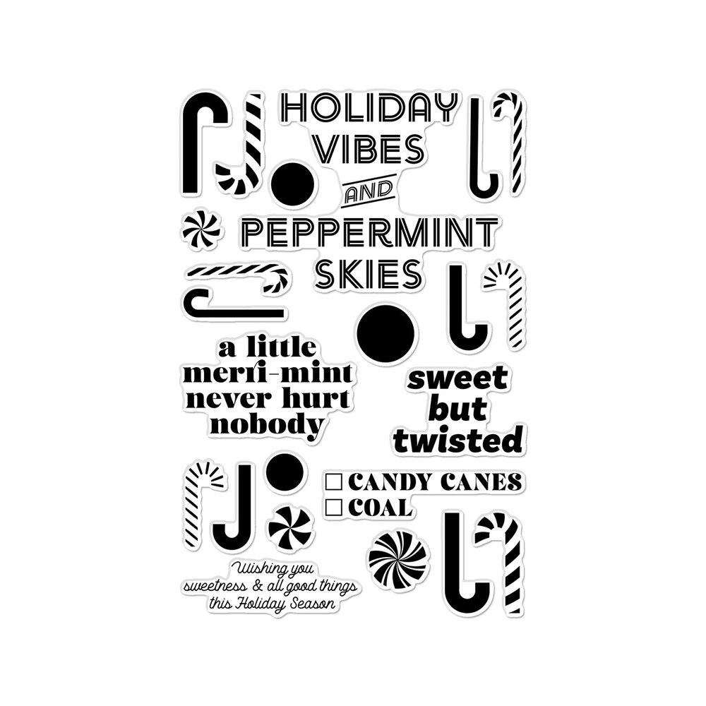 Hero Arts Candy Cane Season Clear Stamps A Little Merri-Mint (CM812) Hero Arts Candy Cane Season Clear Stamps A Little Merri-Mint (CM812)