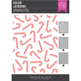 Hero Arts Candy Cane Season Color Layering Stencil Candy Cane Toss Up (SA308)