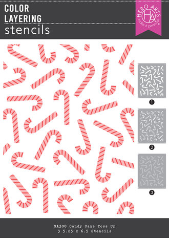Hero Arts Candy Cane Season Color Layering Stencil Candy Cane Toss Up (SA308) Hero Arts Candy Cane Season Color Layering Stencil Candy Cane Toss Up (SA308)