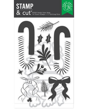 Hero Arts Candy Cane Season Stamp & Cut Candy Cane Swag (DC322)