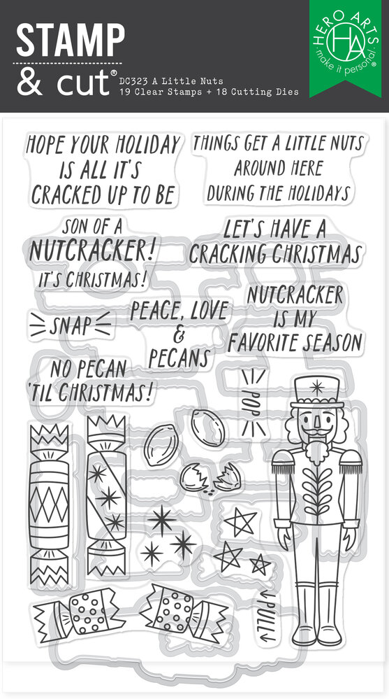 Hero Arts Crackin' Christmas Stamp & Cut A Little Nuts (DC323) Hero Arts Crackin' Christmas Stamp & Cut A Little Nuts (DC323)