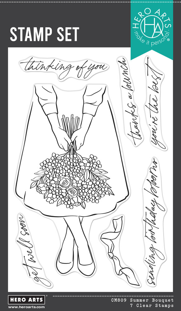 Hero Arts Seaside Blooms Clear Stamps Summer Blooms (CM809) Hero Arts Seaside Blooms Clear Stamps Summer Blooms (CM809)