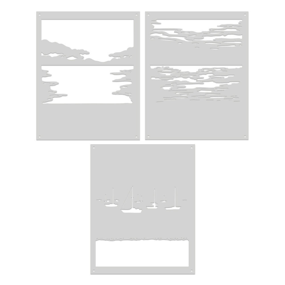 Hero Arts Seaside Blooms Color Layering Stencils Harbor (SA306) Hero Arts Seaside Blooms Color Layering Stencils Harbor (SA306)