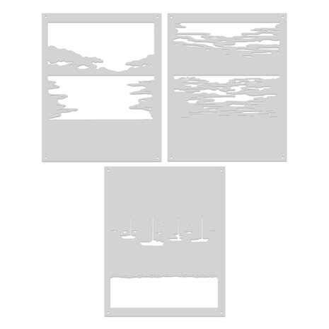 Hero Arts Seaside Blooms Color Layering Stencils Harbor (SA306) Hero Arts Seaside Blooms Color Layering Stencils Harbor (SA306)