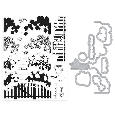 Hero Arts Seaside Blooms Stamp & Cut Coastal Blooms HeroScape (DC317) Hero Arts Seaside Blooms Stamp & Cut Coastal Blooms HeroScape (DC317)