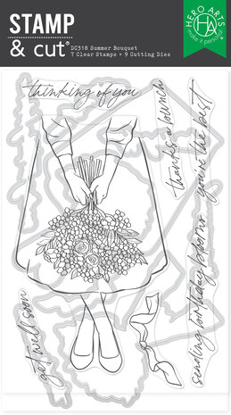 Hero Arts Seaside Blooms Stamp & Cut Summer Bouquet (DC318) Hero Arts Seaside Blooms Stamp & Cut Summer Bouquet (DC318)