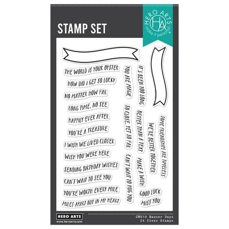 Hero Arts Summer By The Shore Clear Stamps Banner Days (CM810) Hero Arts Summer By The Shore Clear Stamps Banner Days (CM810)