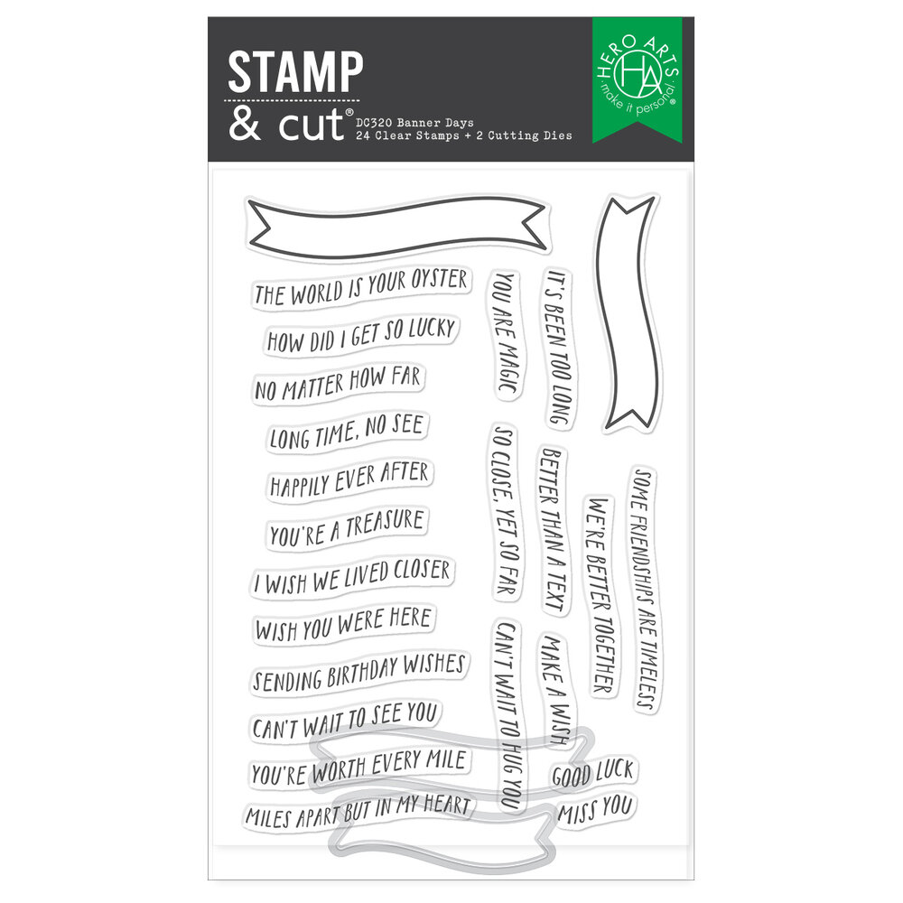 Hero Arts Summer By The Shore Stamp & Cut Banner Days (DC320) Hero Arts Summer By The Shore Stamp & Cut Banner Days (DC320)