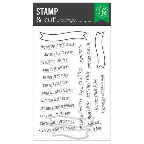 Hero Arts Summer By The Shore Stamp & Cut Banner Days (DC320) Hero Arts Summer By The Shore Stamp & Cut Banner Days (DC320)