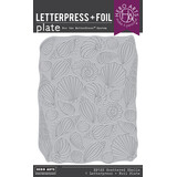 Hero Arts Summer By The Shore Letterpress + Foil Debossing Plate Scattered Shells (HP122)