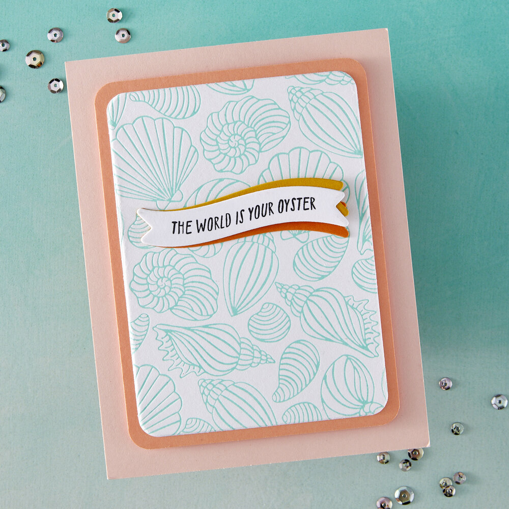 Hero Arts Summer By The Shore Letterpress + Foil Debossing Plate Scattered Shells (HP122) Hero Arts Summer By The Shore Letterpress + Foil Debossing Plate Scattered Shells (HP122)