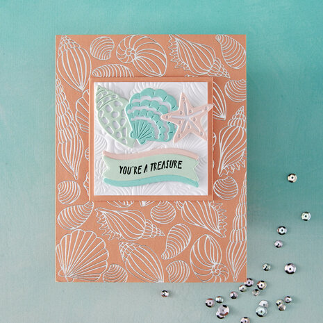 Hero Arts Summer By The Shore Letterpress + Foil Debossing Plate Scattered Shells (HP122) Hero Arts Summer By The Shore Letterpress + Foil Debossing Plate Scattered Shells (HP122)