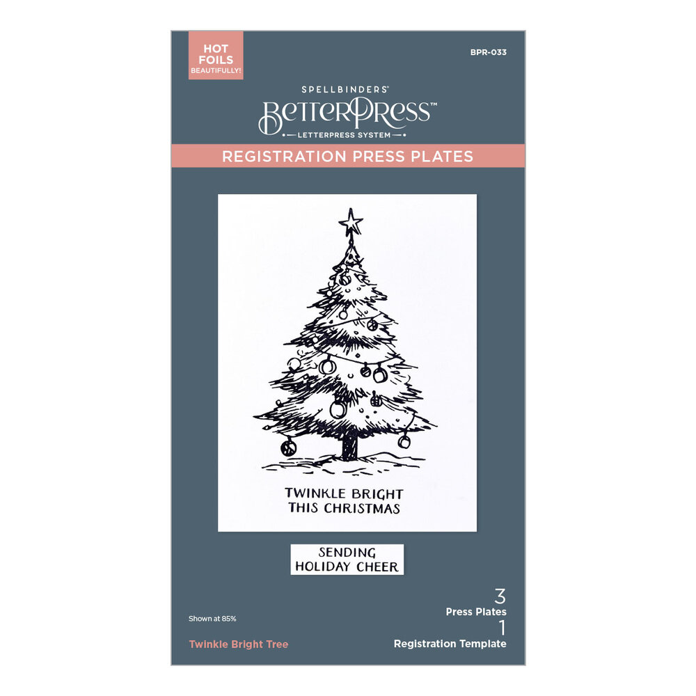 Spellbinders Wonderland BetterPress Plates Twinkle Bright Tree Registration (BPR-033) Spellbinders Wonderland BetterPress Plates Twinkle Bright Tree Registration (BPR-033)
