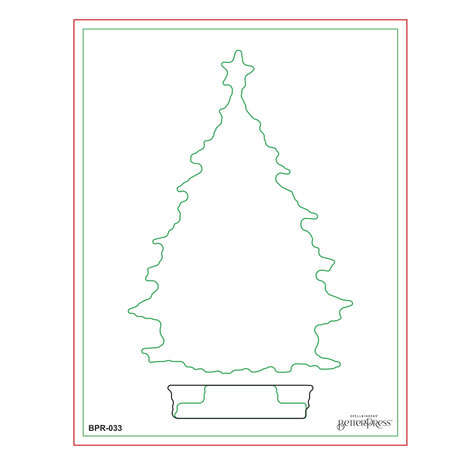 Spellbinders Wonderland BetterPress Plates Twinkle Bright Tree Registration (BPR-033) Spellbinders Wonderland BetterPress Plates Twinkle Bright Tree Registration (BPR-033)