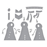 Spellbinders Wonderland Etched Dies The Snow Notes (S4-1461)