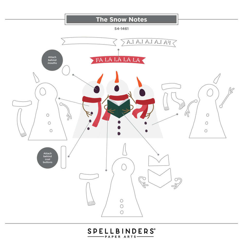 Spellbinders Wonderland Etched Dies The Snow Notes (S4-1461) Spellbinders Wonderland Etched Dies The Snow Notes (S4-1461)