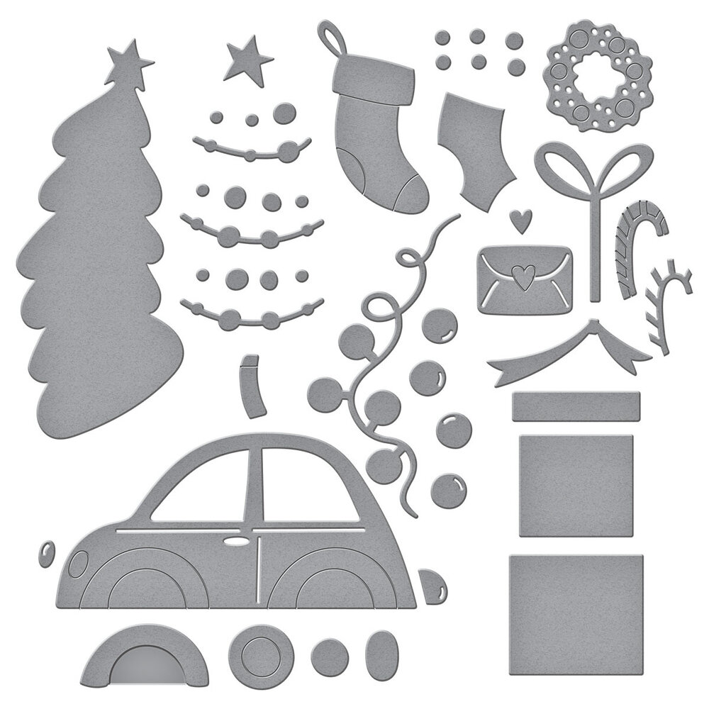Spellbinders Wonderland Etched Dies Yuletide Ride (S4-1462) Spellbinders Wonderland Etched Dies Yuletide Ride (S4-1462)