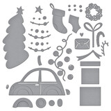 Spellbinders Wonderland Etched Dies Yuletide Ride (S4-1462)