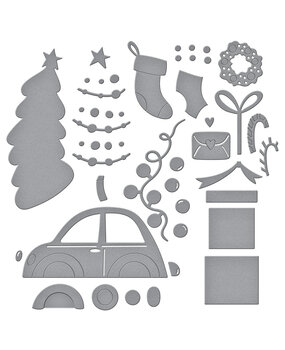 Spellbinders Wonderland Etched Dies Yuletide Ride (S4-1462) Spellbinders Wonderland Etched Dies Yuletide Ride (S4-1462)