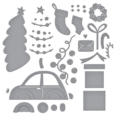 Spellbinders Wonderland Etched Dies Yuletide Ride (S4-1462) Spellbinders Wonderland Etched Dies Yuletide Ride (S4-1462)