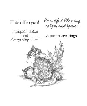 Spellbinders Tree-Mendous Christmas Cling Rubber Stamp Set Hats Off to You! (RSC-062)