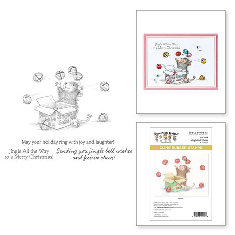 Spellbinders Tree-Mendous Christmas Cling Rubber Stamp Set Jingle Bell Wishes (RSC-058) Spellbinders Tree-Mendous Christmas Cling Rubber Stamp Set Jingle Bell Wishes (RSC-058)