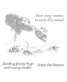 Spellbinders Tree-Mendous Christmas Cling Rubber Stamp Set Snowy Smiles (RSC-060)
