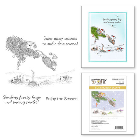 Spellbinders Tree-Mendous Christmas Cling Rubber Stamp Set Snowy Smiles (RSC-060) Spellbinders Tree-Mendous Christmas Cling Rubber Stamp Set Snowy Smiles (RSC-060)