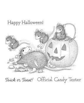 Spellbinders Tree-Mendous Christmas Cling Rubber Stamp Set Trick or Treat! (RSC-061)