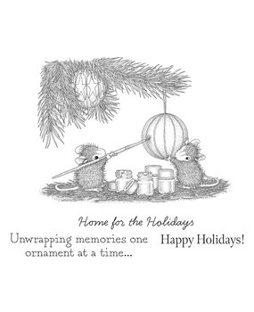 Spellbinders Tree-Mendous Christmas Cling Rubber Stamp Set Unwrapping Memories (RSC-057)