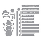 Spellbinders North Pole Friends Etched Dies North Pole Sentiments (S5-707)